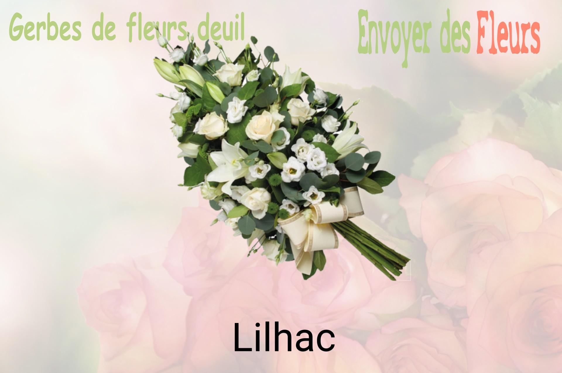 Gerbe de fleurs de deuil livrée à Lilhac
